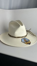 Stetson Gus Straw Cowboy Hat Natural - Size 7 1/8 misshapen