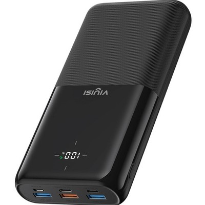 Power Bank 30000mAh, 20W PD, USB C, LED, Schnellladen, 4 Ausgänge, Tablets