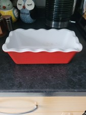 EMILE HENRY RED LOAF PAN 9 I/2" FRANCE EXC
