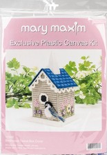Mary Maxim 17326 Birdhouse Tissue Box Plastic Canvas Kit-5" 7 Count