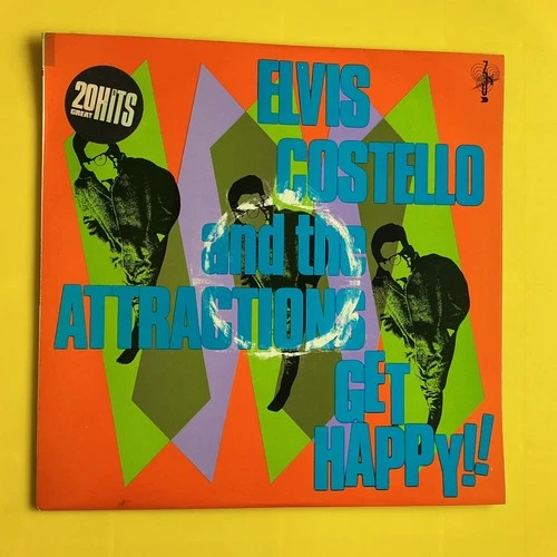 ELVIS COSTELLO & ATTRACTIONS GET HAPPY ORIGINAL LP PLUS POSTER