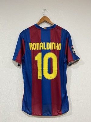 Barcelona FC Vintage 07/08 Home Kit Ronaldinho #10 Size: Men's XXL