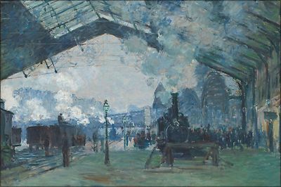 Poster, Many Sizes; Arrival Of Normandy Train Gare Saint-Lazare Claude Monet 187