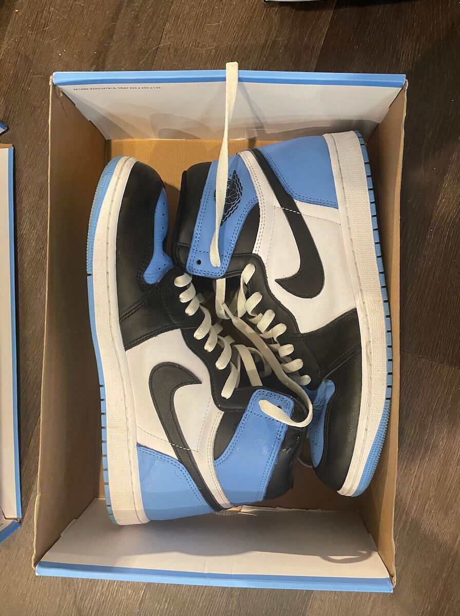 Men's Size 11 - Jordan 1 Retro OG High UNC Toe + box (White Men's Size 11 - Jordan 1 Retro OG High UNC Toe + box (White