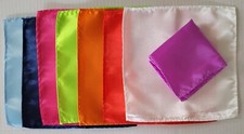 8 Pack Soft Satiny Pocket Square Handkerchief Wedding Party Formal Tux Prom