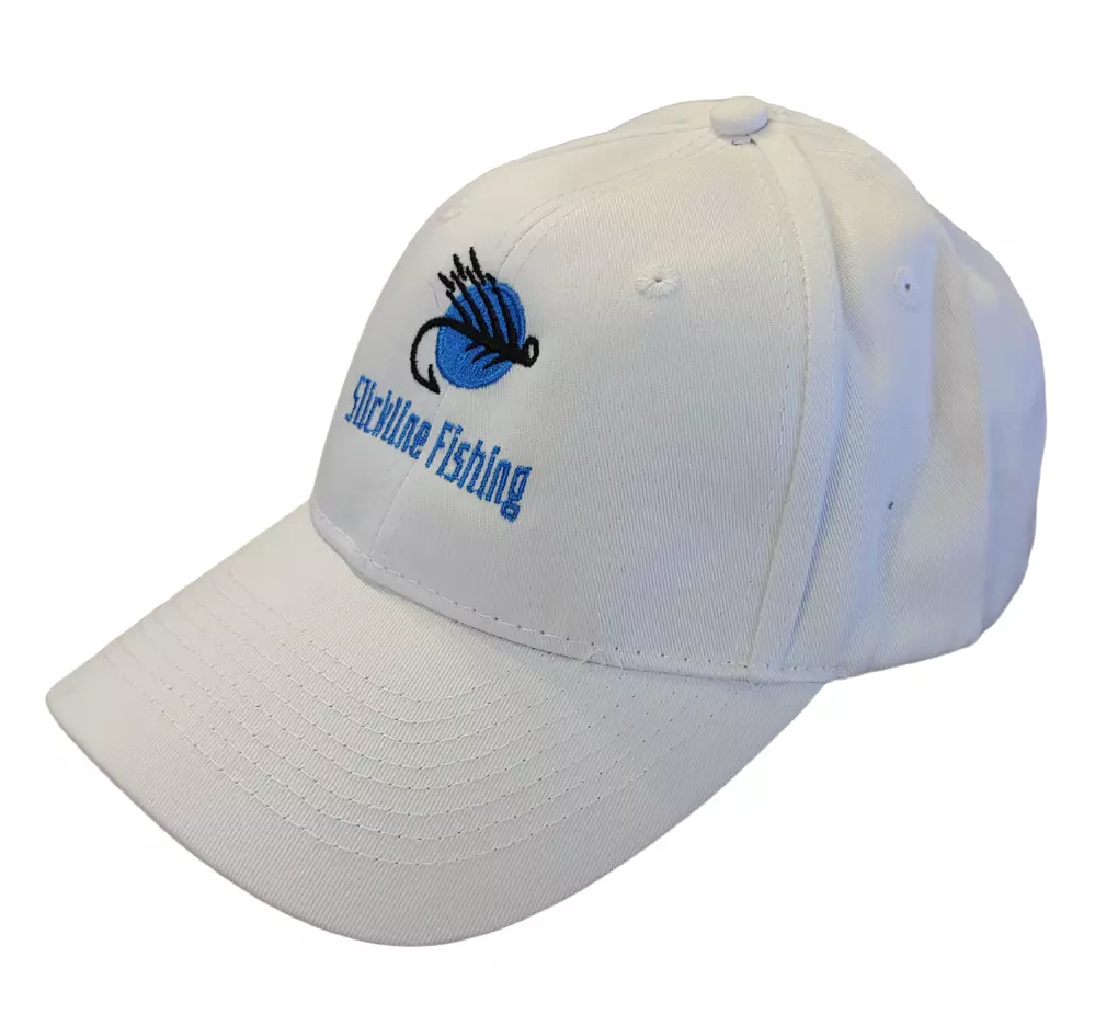 SLICKLINE FISHING Logo White Twill Dad Hat Ball Cap Baseball Hat - FREE  SHIP