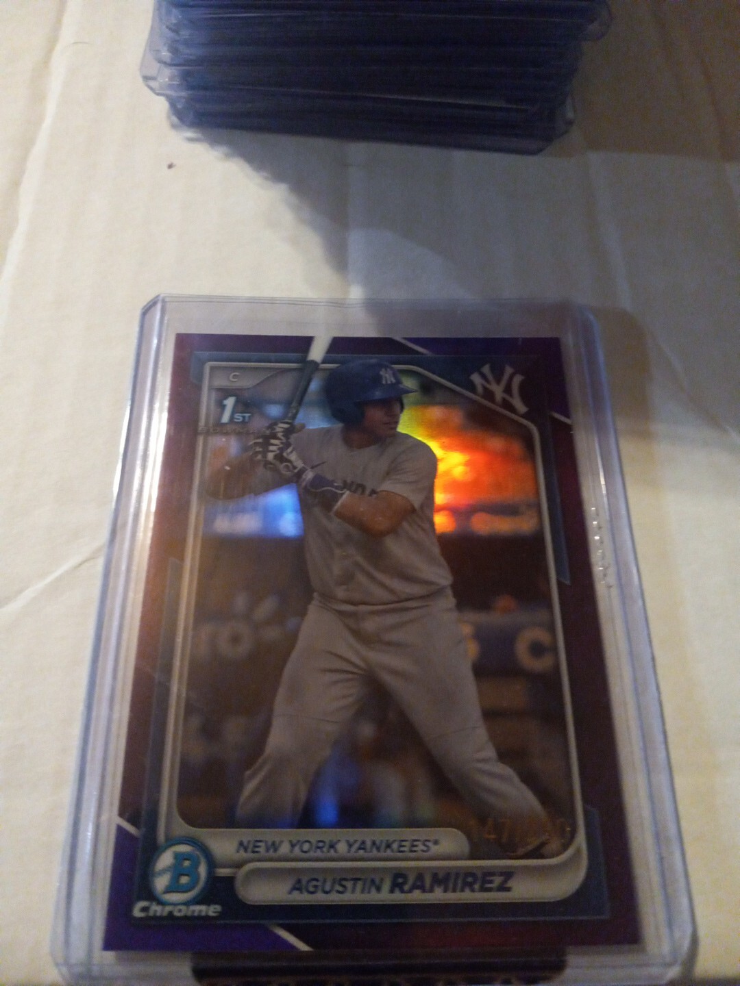 2024 Bowman Chrome Prospects Purple Refractor Agustin Ramirez #BCP-85 /250