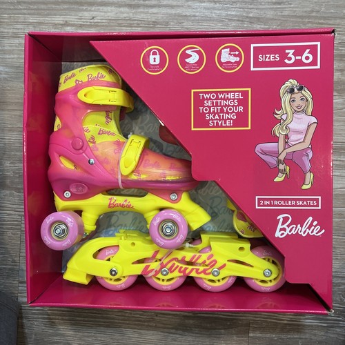Barbie 2 IN 1 Roller Skates And Blades Size 3-6 New In Box