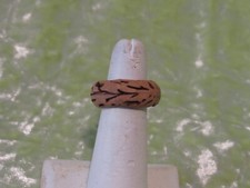 Brown Acrylic Ring with a Wood Tone Look Size 4.5