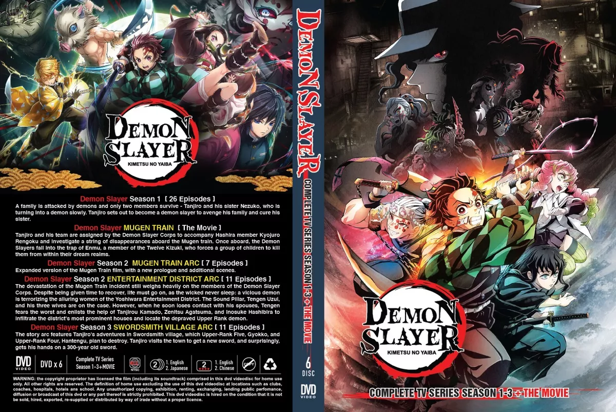 Demon Slayer: Kimetsu no Yaiba (Season 1 - 3 + Movie) ~ English Audio Ver.  ~ DVD