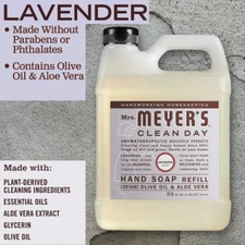 Mrs. Meyer's Clean Day Hand Soap Refill, Made With Essential Oils, Biodegradable