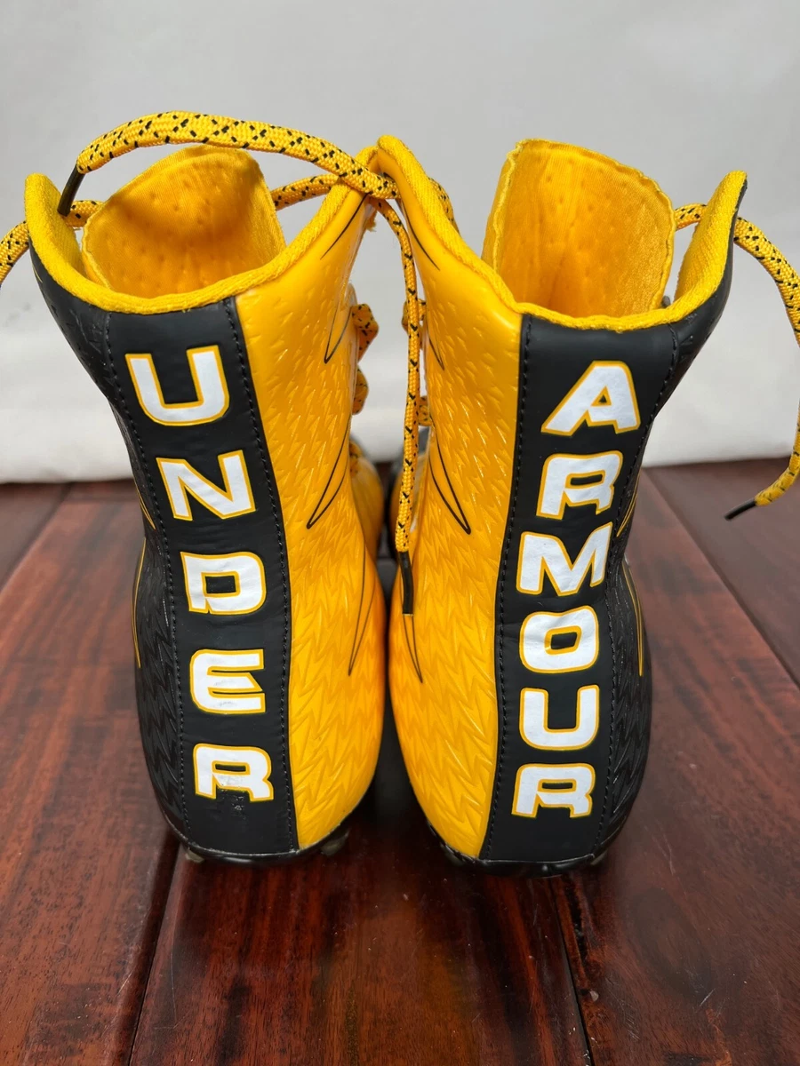 Black and yellow under 2024 armour football cleats