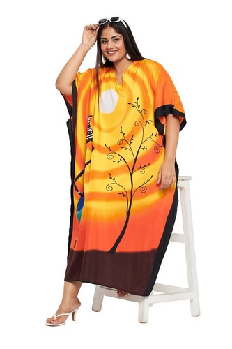 Women Kaftan Plus Size Hippie Boho Dress Kimono Long Maxi Summer Beach Sundress - 第 9/122 張圖片