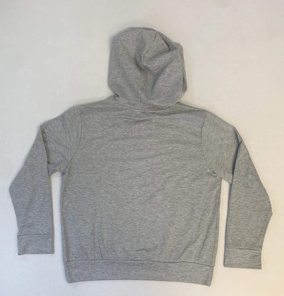 Timing Hoodie Sweatshirt Womens L Gray Black Heart Lovecore Gorpcore - Image 3 of 4