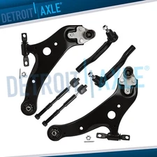 Front Lower Control Arms w/ Ball Joints Tie Rod Ends for 2011-2020 Toyota Sienna