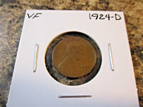 1924-D LINCOLN WHEAT CENT VF    TO