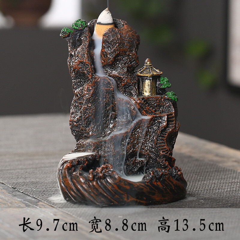 RESIN CARVING BACKFLOW AGARWOOD INCENSE BURNER CREATIVE HOME
