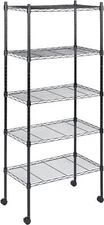 Simple Deluxe Heavy Duty 5-Tier Shelving Units Adjustable, Wire 30 x14 x 65 