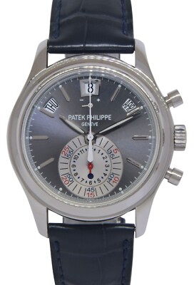 Patek Philippe 5960 Annual Calendar Chronograph Platinum Watch Box/Papers 5960P
