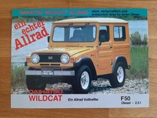 DAIHATSU Wildcat F50 Diesel 2,5 l - PROSPEKTBLATT (70/80iger)