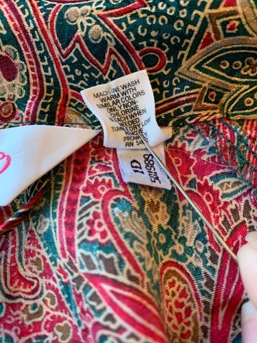 Victoria's Secret Boho Paisley Short Silky Satin Kimono Robe Long Sleeve O/S - Picture 8 of 11