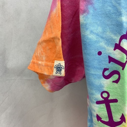 Simply Southern Sea Turtle Rescue Tie Dye T Shirt Small Beach Pink Blue Green - Picture 5 of 12