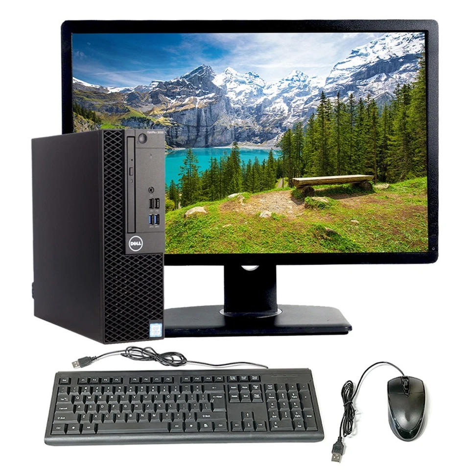 Dell Desktop Computer Intel i5 16GB 2TB HDD 1TB SSD Dual 22" LCD Windows 10 Pro - Image 3 of 4