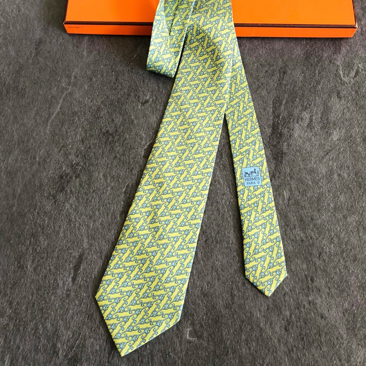 HERMÈS Animal Print Green Ties for Men for sale