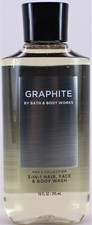 Bath  Body Works Men's GRAPHITE 3-1 Hair Face Body Wash Gel Shampoo 10 Oz