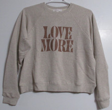 Women's Spiritual Gangster Love More Bridget Raglan Sweatshirt Oatmeal Size MED