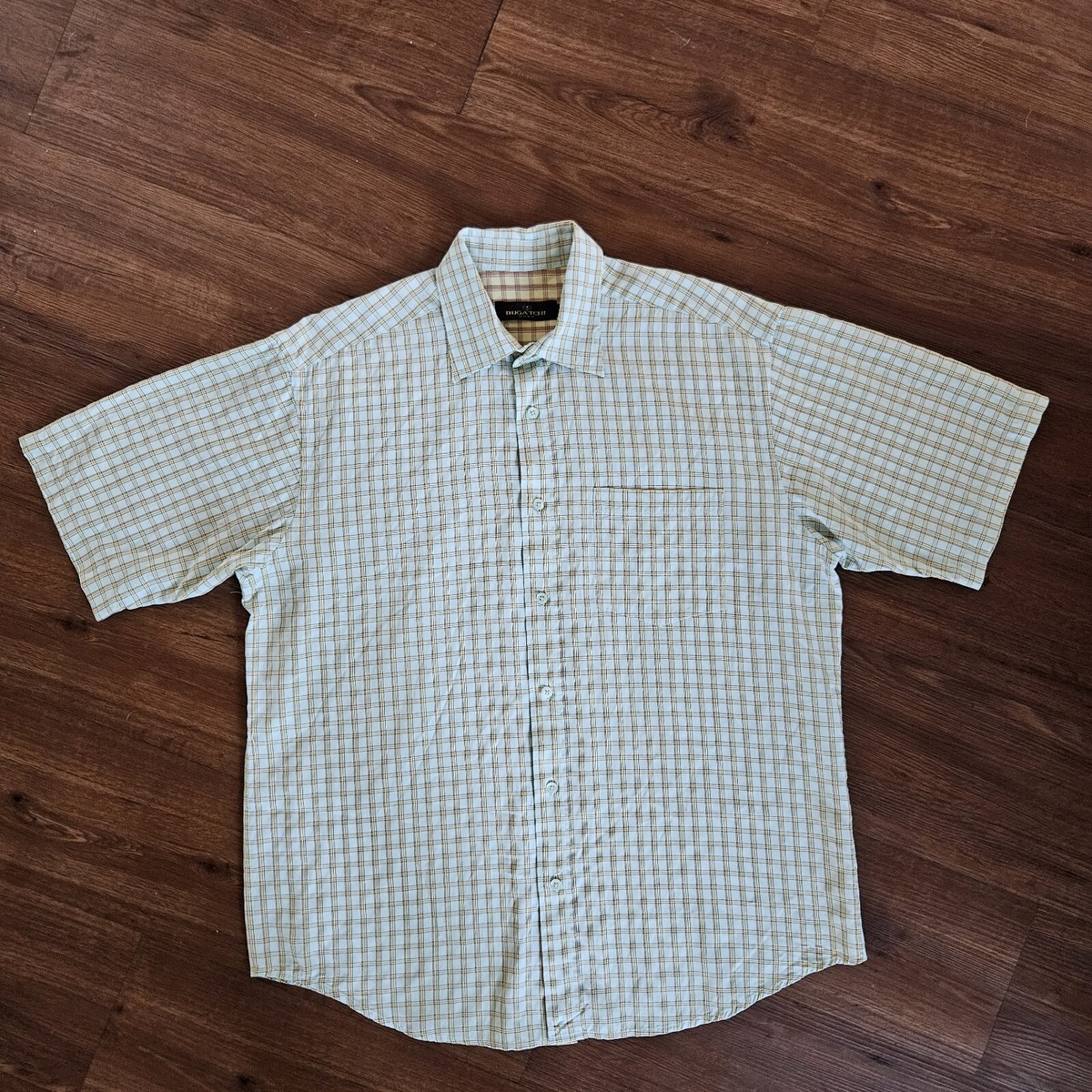 BUGATCHI UOMO Button-Up Shirt Men's Size Large Multicolor Short