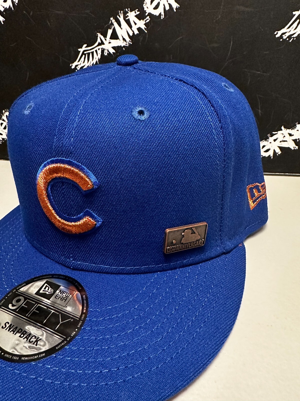 NWT New Era Chicago Cubs COPPER Blue 125th MLB Anniversary Snapback Hat