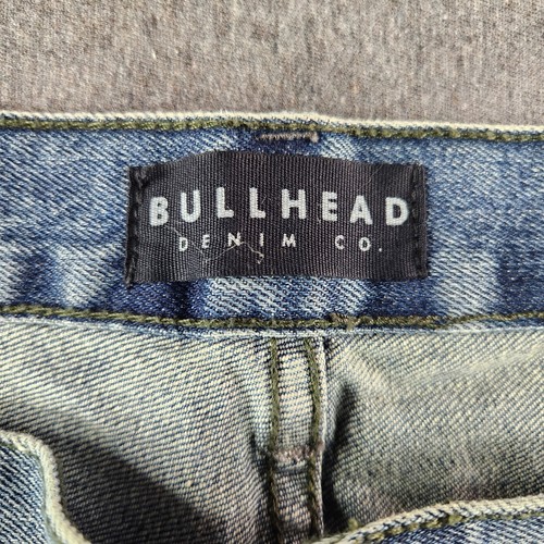Bull Head Denim Co. Baggy Men's Size 38x32 Blue Light Wash Stretch Vintage - Picture 3 of 10