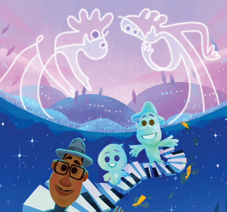 Disney Pixar Soul Joe Gardner Counselors Cat Movie Poster NON