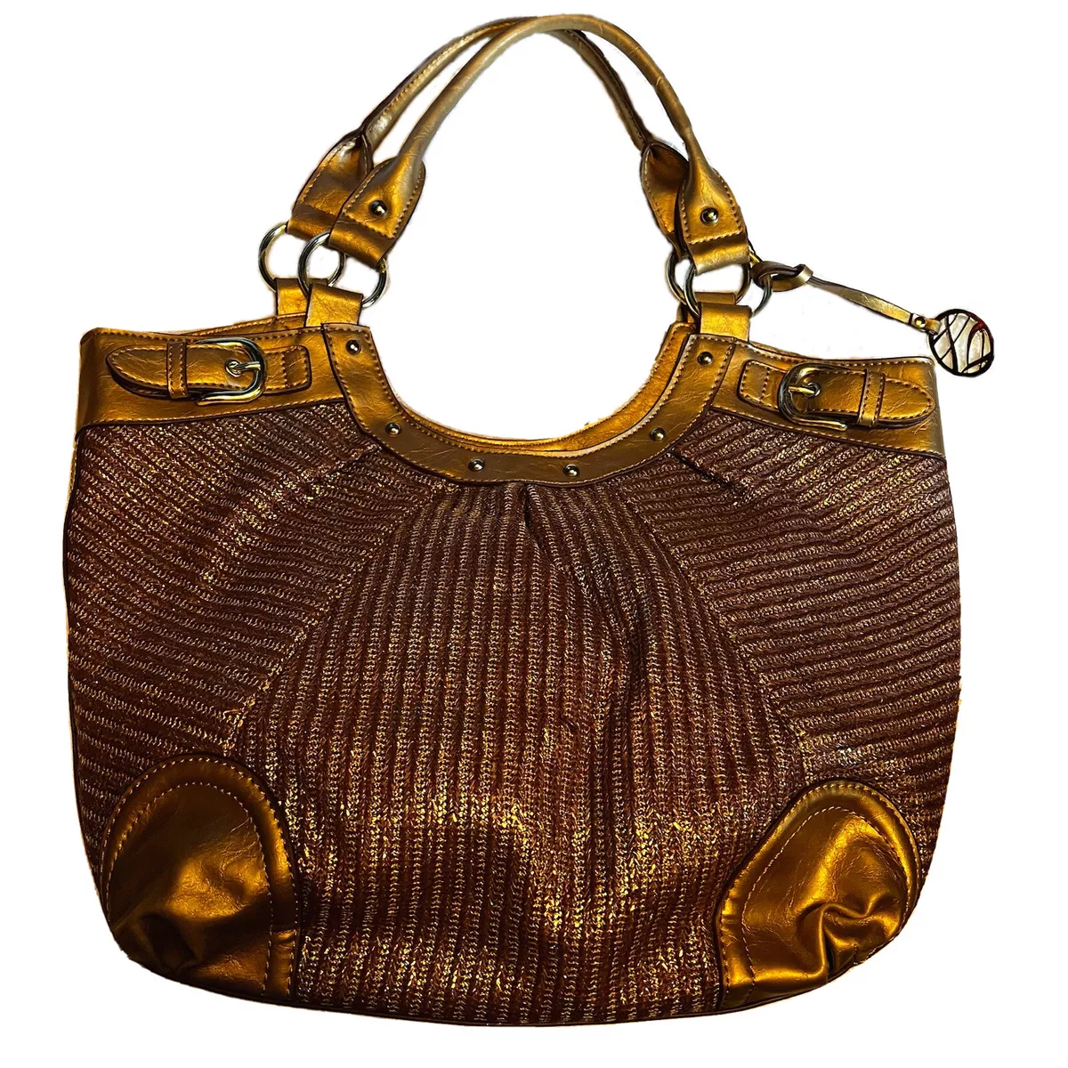 Bronze shoulder outlet bag