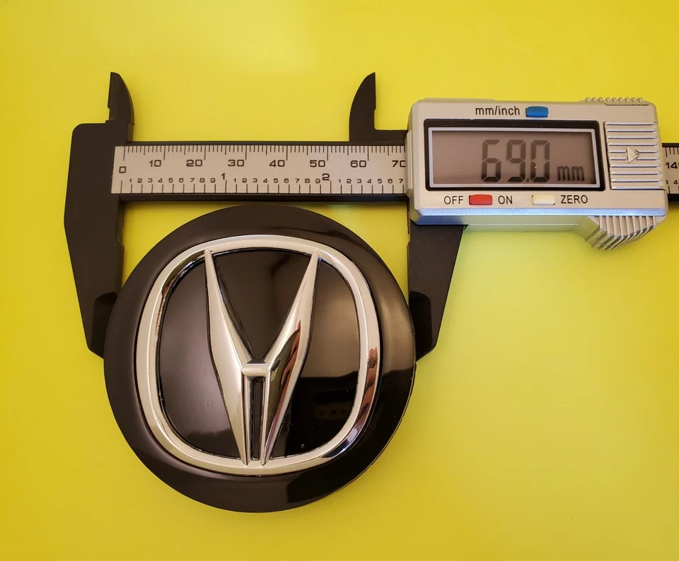 ACURA Set Of 4 Black-Chrome Wheel Center Caps 69MM - Satisfaction Guaranteed  Foto 2 de 4