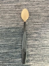 Vintage EVENFLO Baby Stainless "Lasting Rose" Pattern Rubber Soft Bite Spoon
