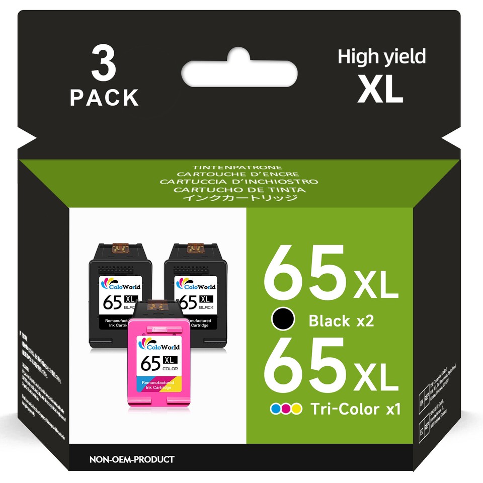 Cartucho Tinta Hp 304 Lote De Cartuchos De Tinta 65XL Para Impresoras HP Deskjet 2600, 2652, 2636, ENVY 5010, 5052, 5055 | Toner Kingdom Cartuchos Toner Kingdom