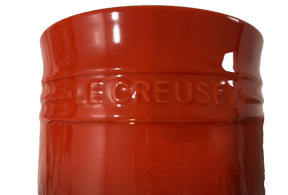 Le Creuset Signature Utensil Crock🎁 ️ Utensil Holder Cerise Color Stoneware NWT eBay