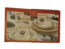 Lenox Holiday 12-Piece Dinnerware Set New Made In USA 
