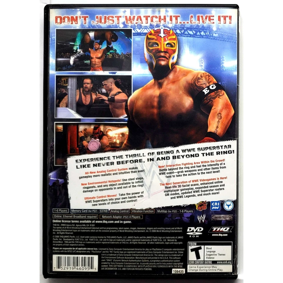 WWE Smackdown Vs. Raw 2007 - Sony Playstation 2 PS2 Pristine Tested Authentic - Image 2 of 4