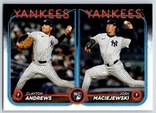 2024 Topps Update CLAYTON ANDREWS / MACIEJEWSKI #US163 Yankees Rookie Combos
