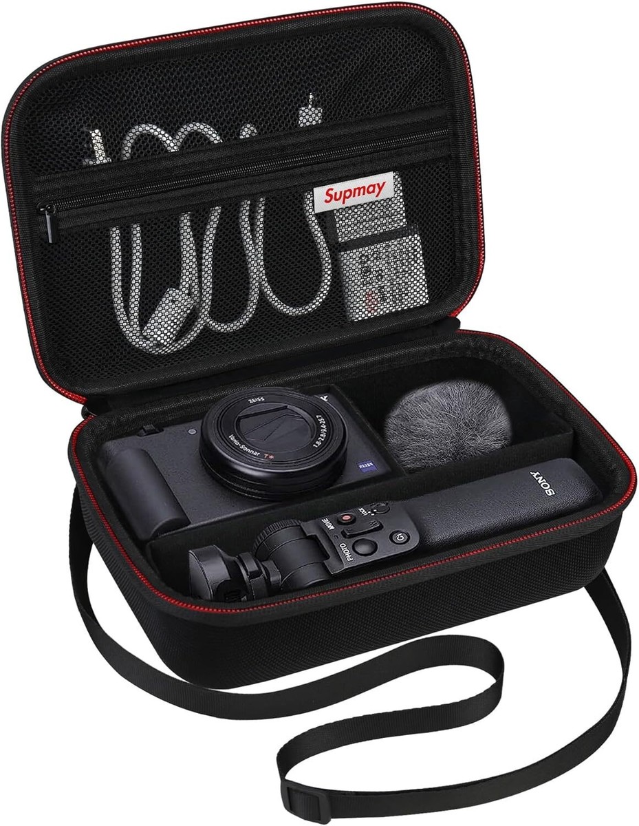 Sony ZV-1F/ZV-1/ZV-1 II Hard Travel Case with Extra Pocket for