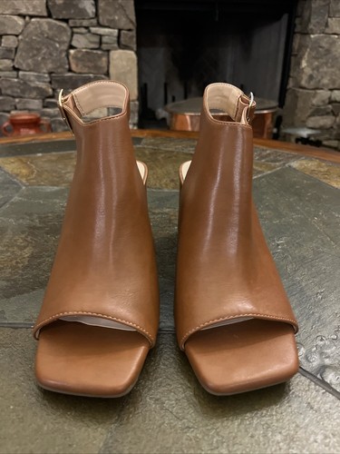 New Sold-Out 7M Crown & Ivy “Brienne” Cognac Sandals 3” Wedge Heel