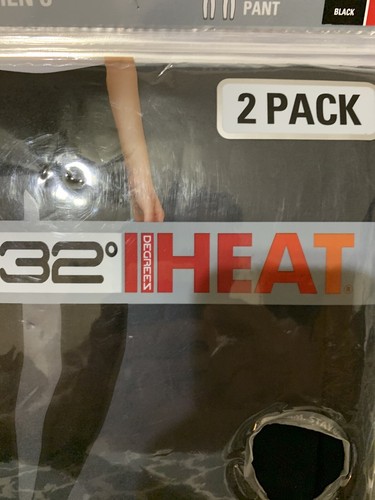 NWT 32 DEGREES Ladies' Base Layer Heat Pant 2-Pack, Black, Medium - Picture 2 of 5