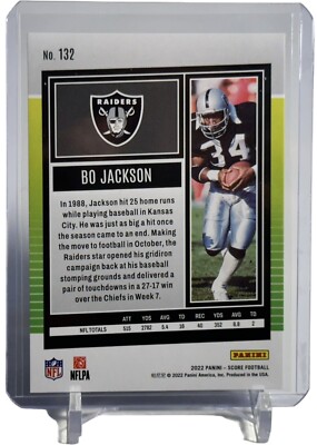 2022 Score Bo Jackson Los Angeles Raiders Football Card #132