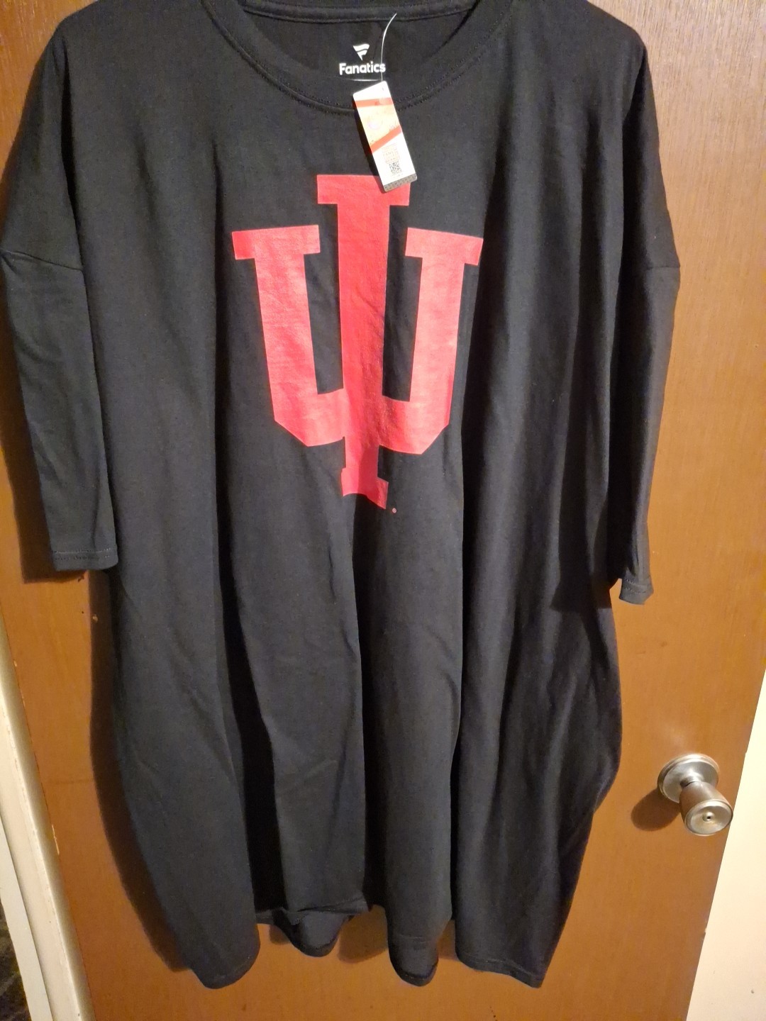 Men's Fanatics NCAA Indiana Hoosiers Primary Logo Sz 5XL T-shirt - Black