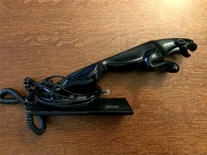 Jaguar Car CAT Telephone VINTAGE w/LOGO by Kask N Gold Ltd. Model 7050 RARE👀