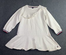 Tommy Hilfiger Girls Dress SIze 16 XL Youth White Fleece Long Sleeve