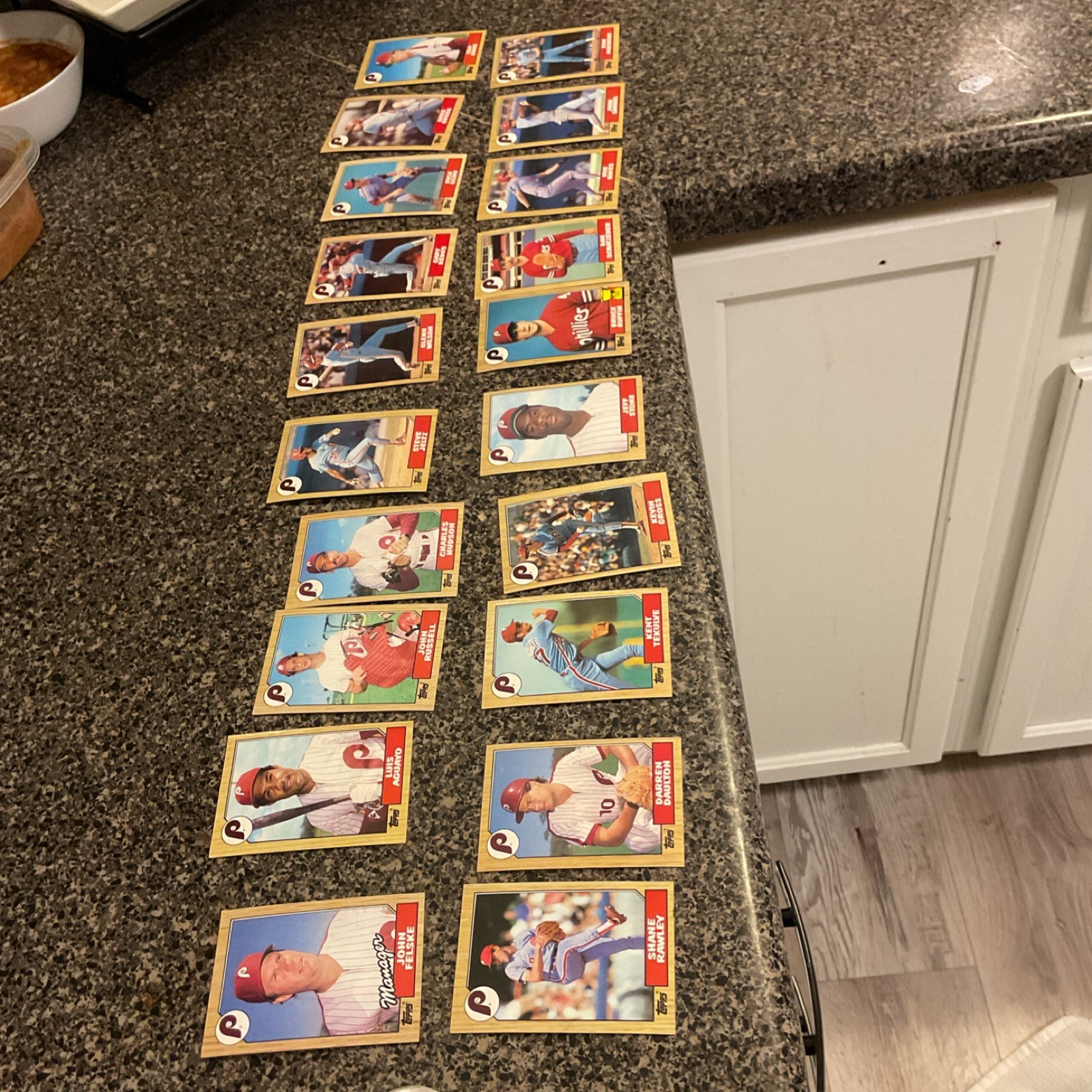 Topps 1987 Philadelphia Phillies Baseball Card Lot 20 Cards Multiple Players